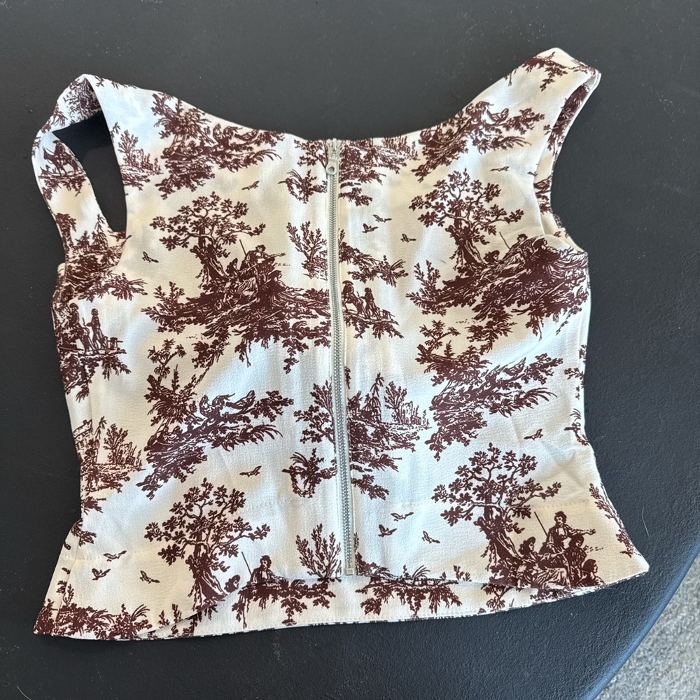 Miaou Imogene Corset brown toile - Picture 3 of 3